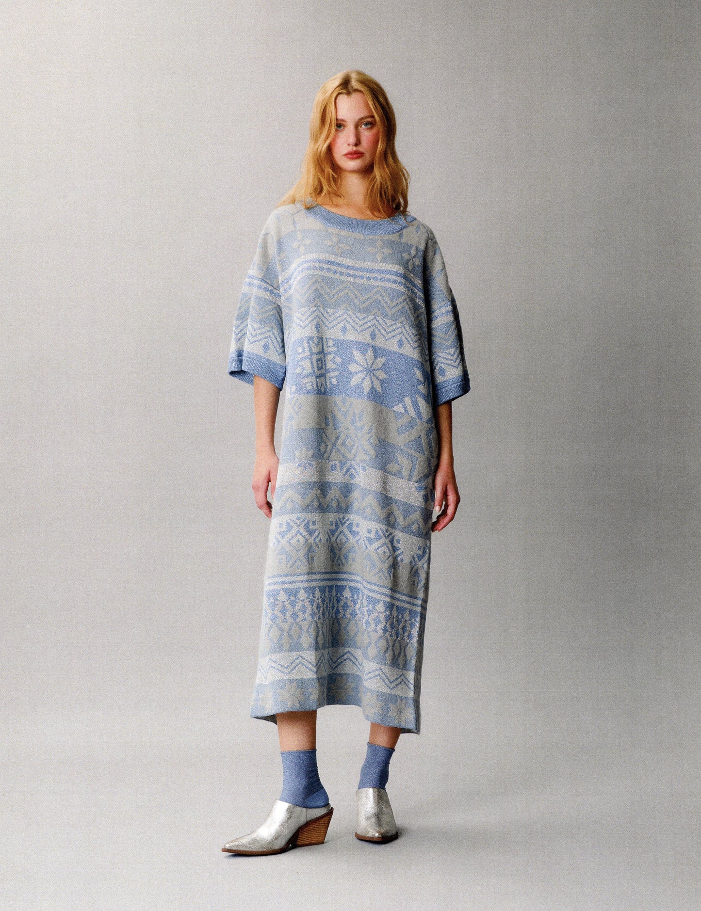 Blythe Jacquard T-Shirt Dress